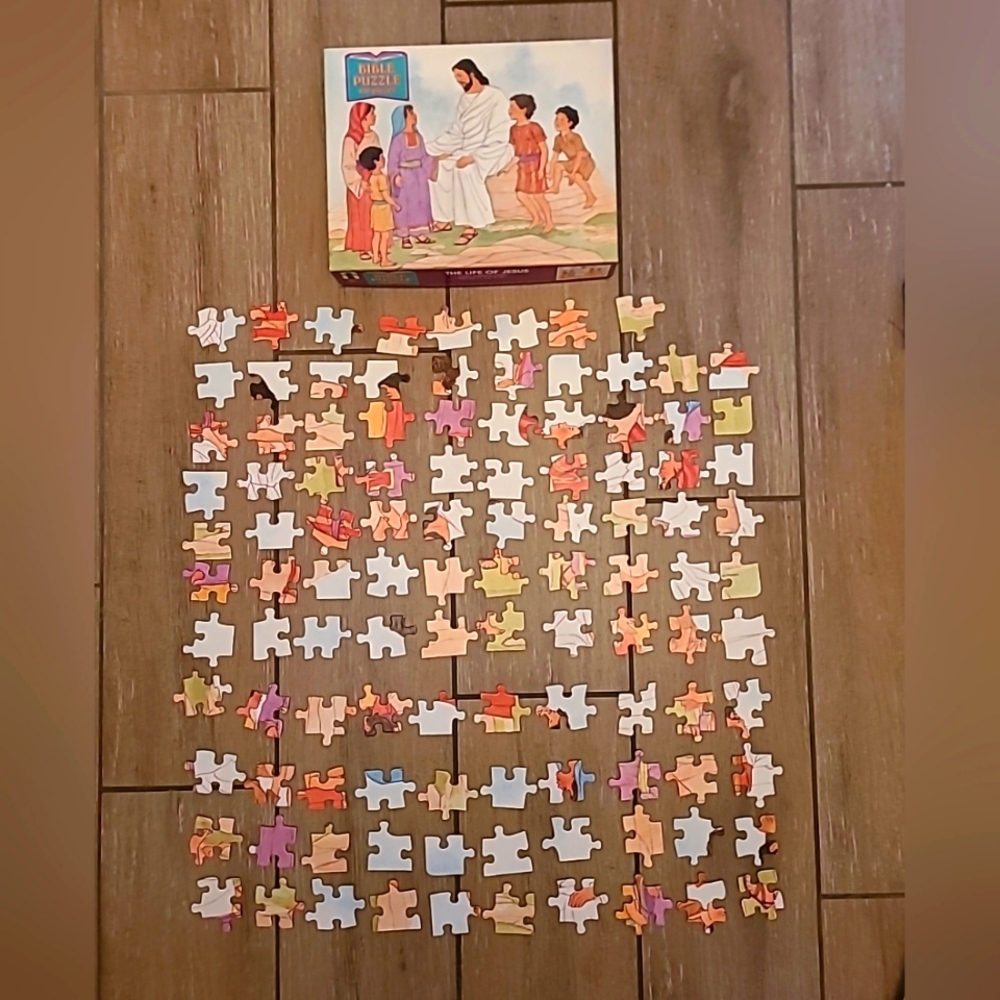 Rainbow Works Bible Puzzle 100 Pieces Interlocking The Life of Jesus